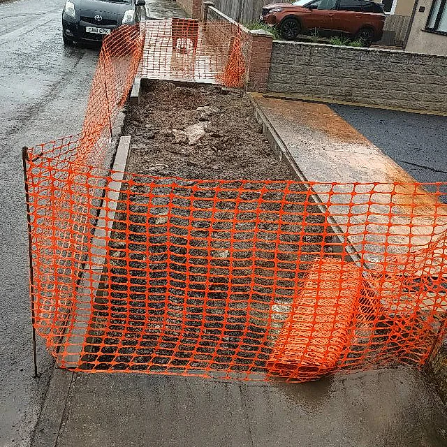 pavement before
