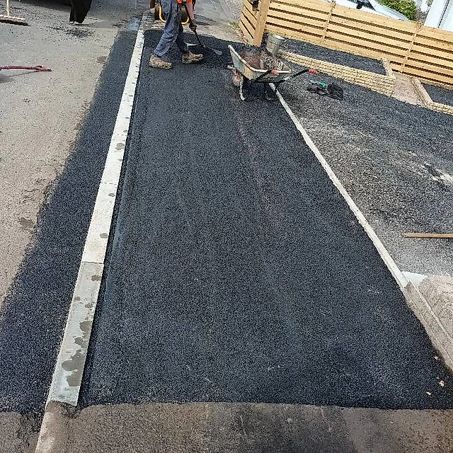 pavement after
