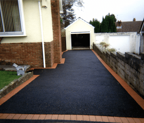 Paved Driveway With Border Edges